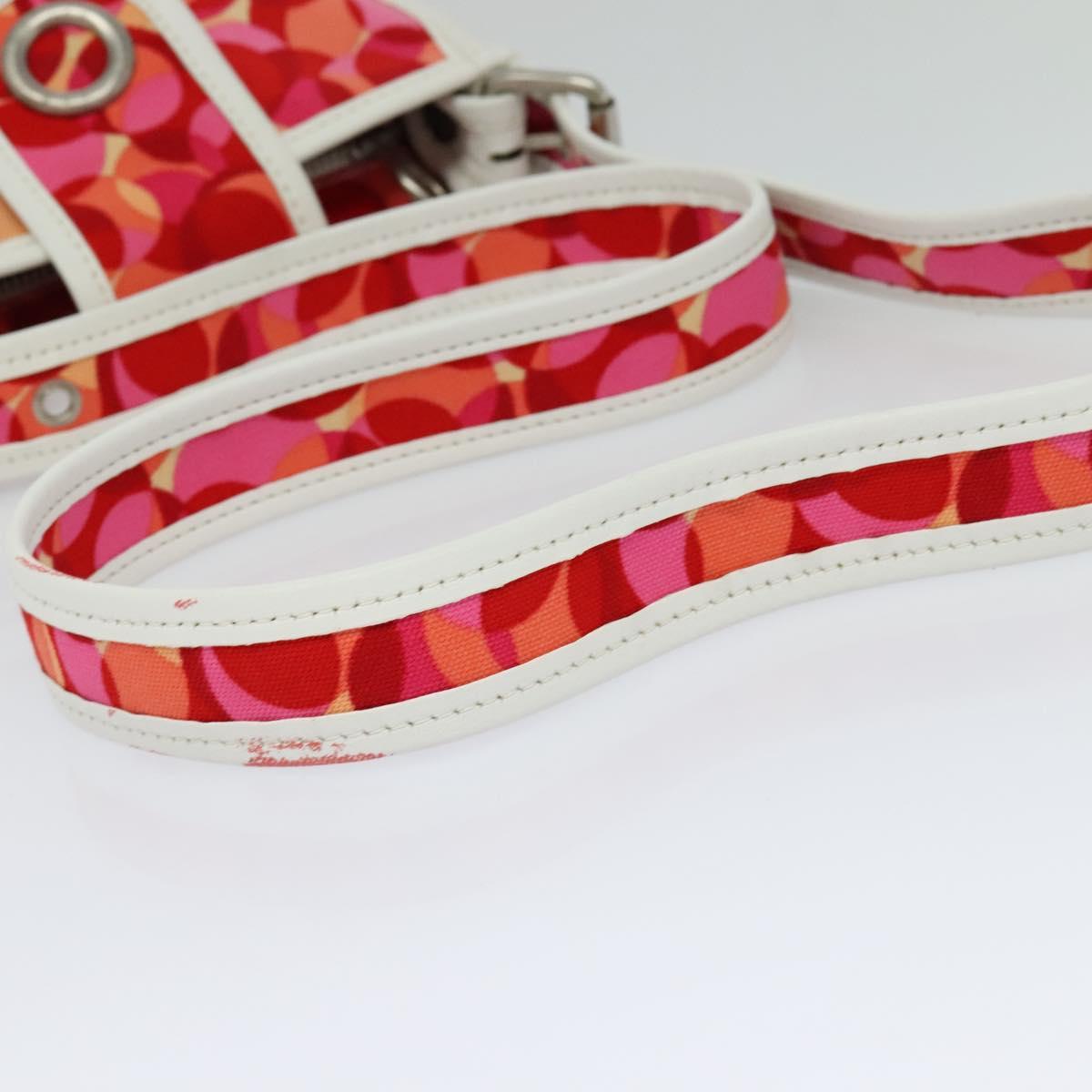 CELINE Shoulder Bag Canvas Red Auth 112849V