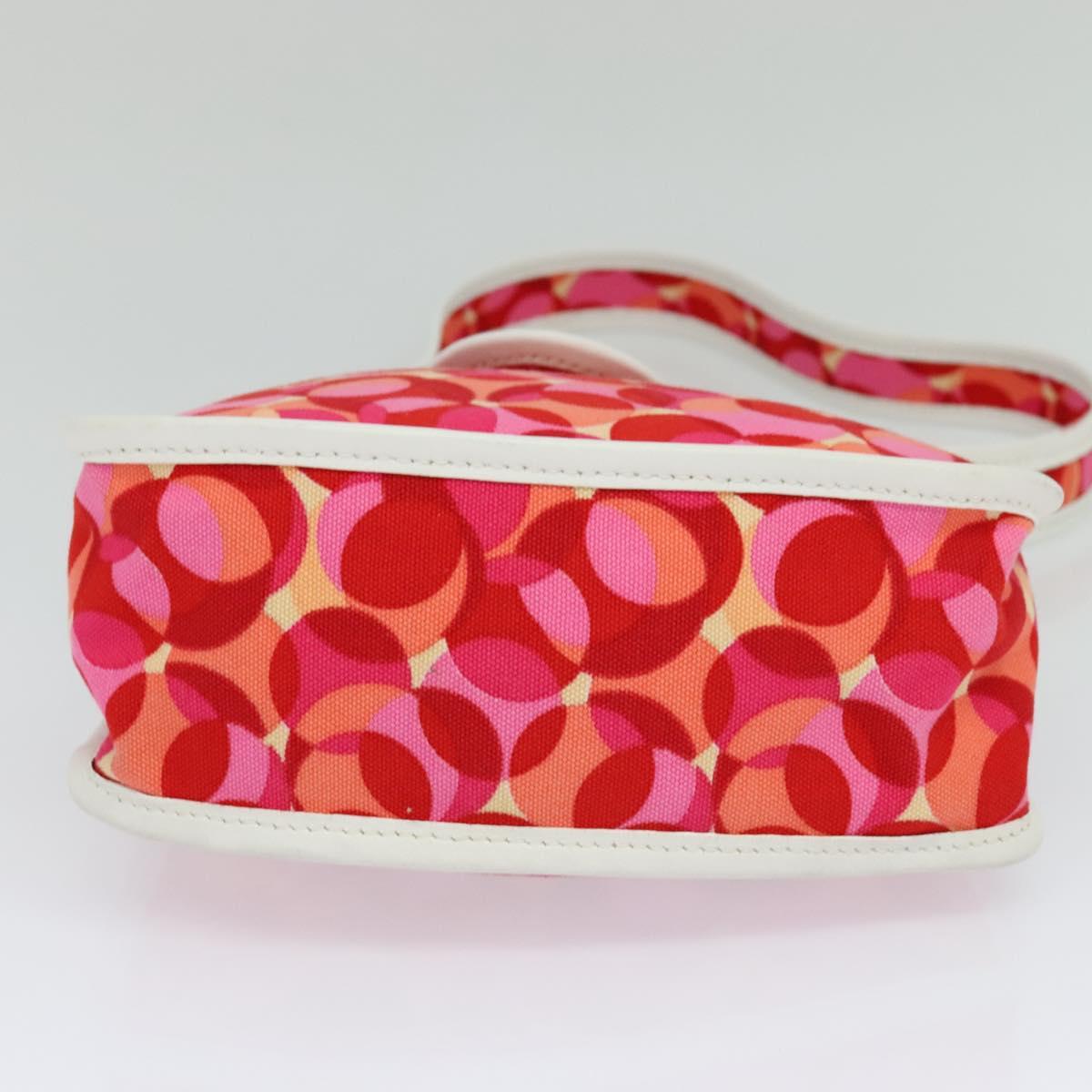 CELINE Shoulder Bag Canvas Red Auth 112849V