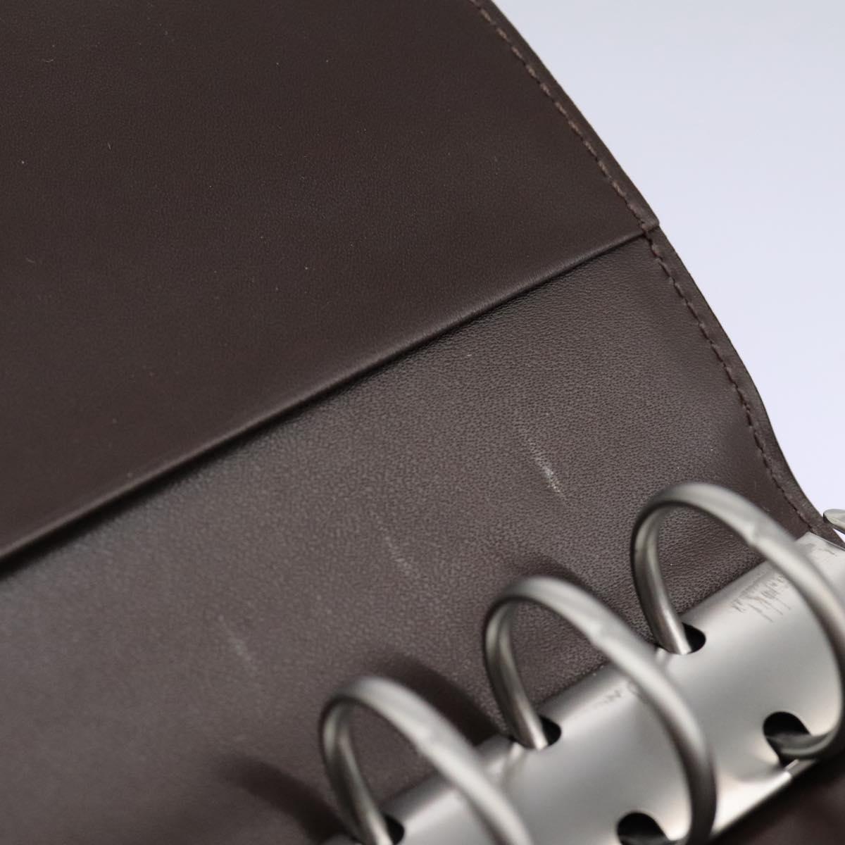 LOUIS VUITTON Epi Agenda MM Day Planner Cover Mocha R2004D LV Auth 112853