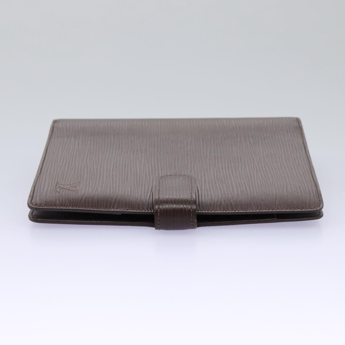 LOUIS VUITTON Epi Agenda MM Day Planner Cover Mocha R2004D LV Auth 112853