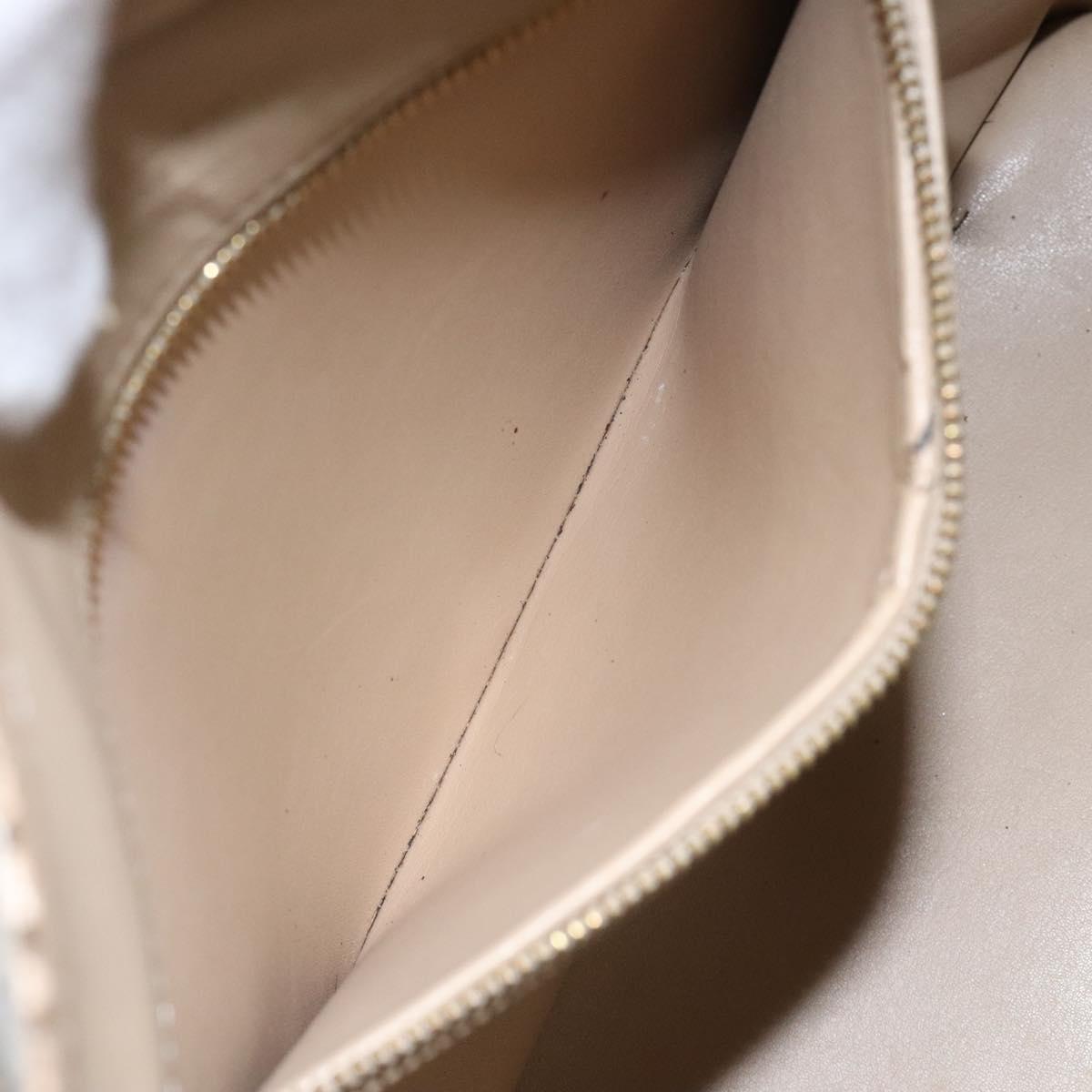 LOUIS VUITTON Monogram Vernis Houston Hand Bag Beige M91004 LV Auth 112869