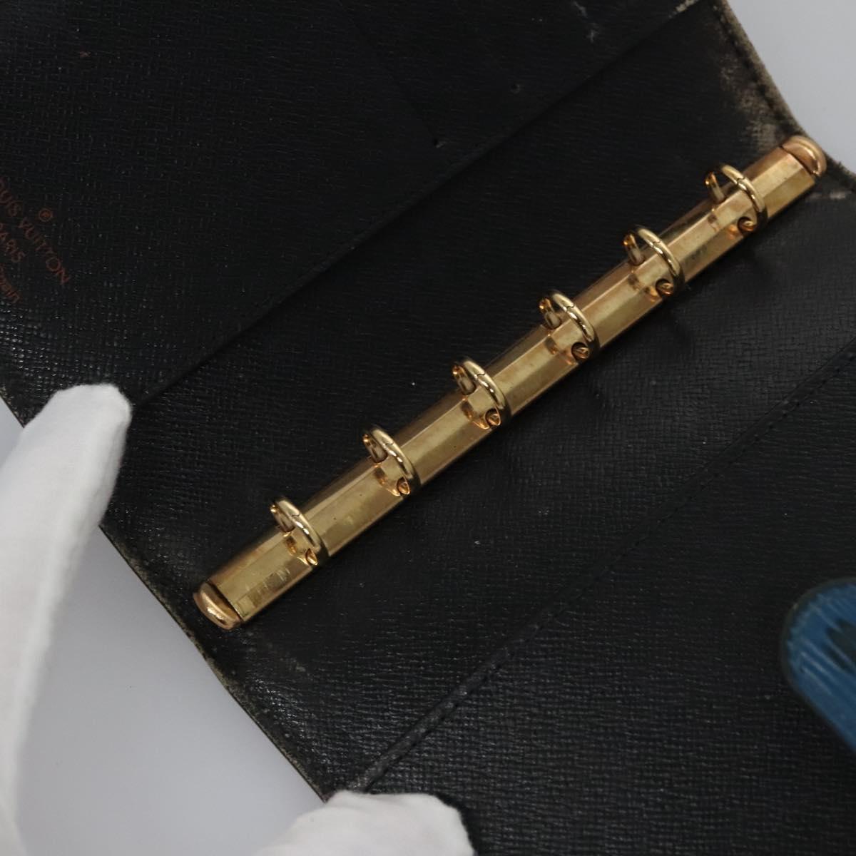 LOUIS VUITTON Epi Agenda PM Day Planner Cover Blue R20055 LV Auth 112872