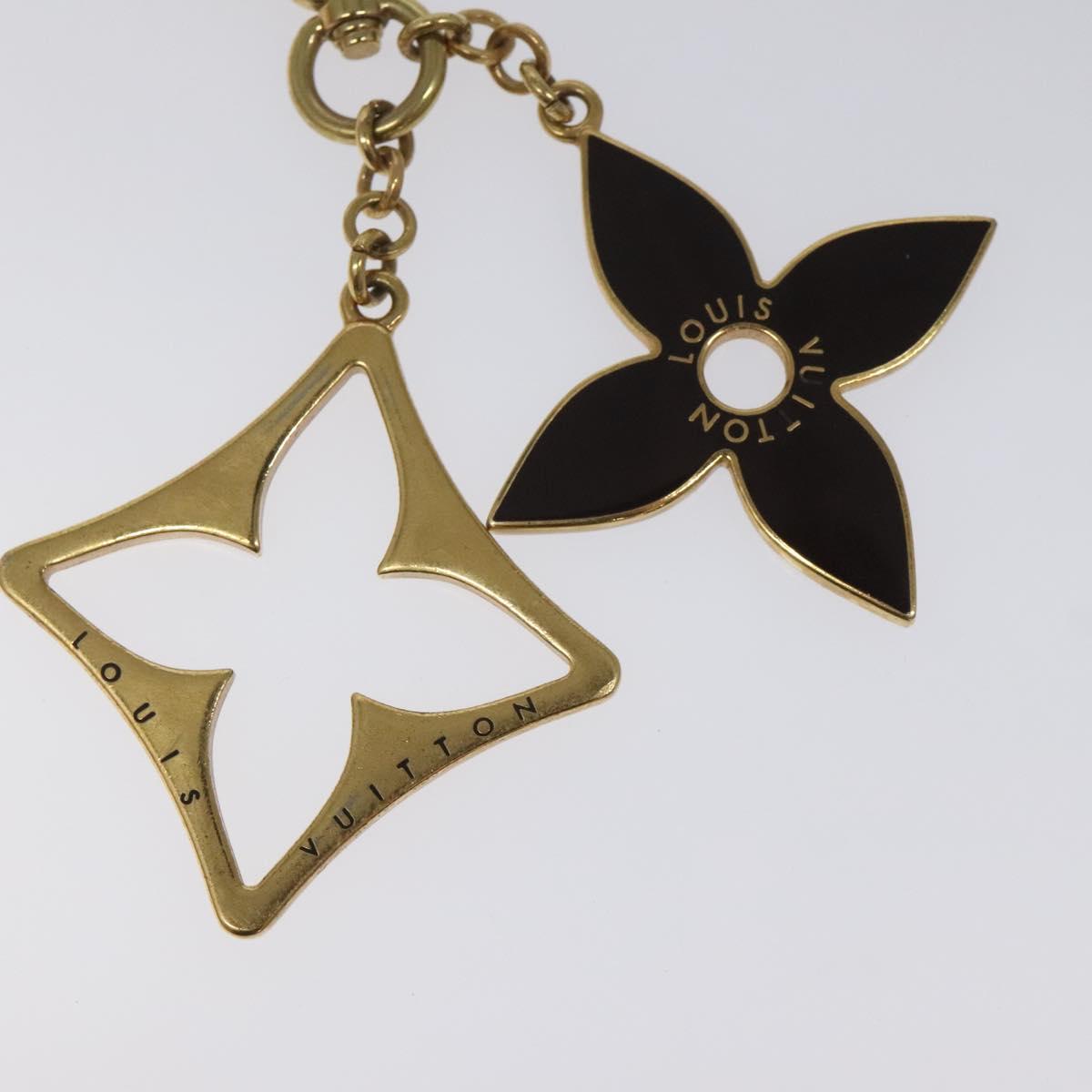 LOUIS VUITTON Porte Cles Puzzle Charm metal Gold M65218 LV Auth 112880
