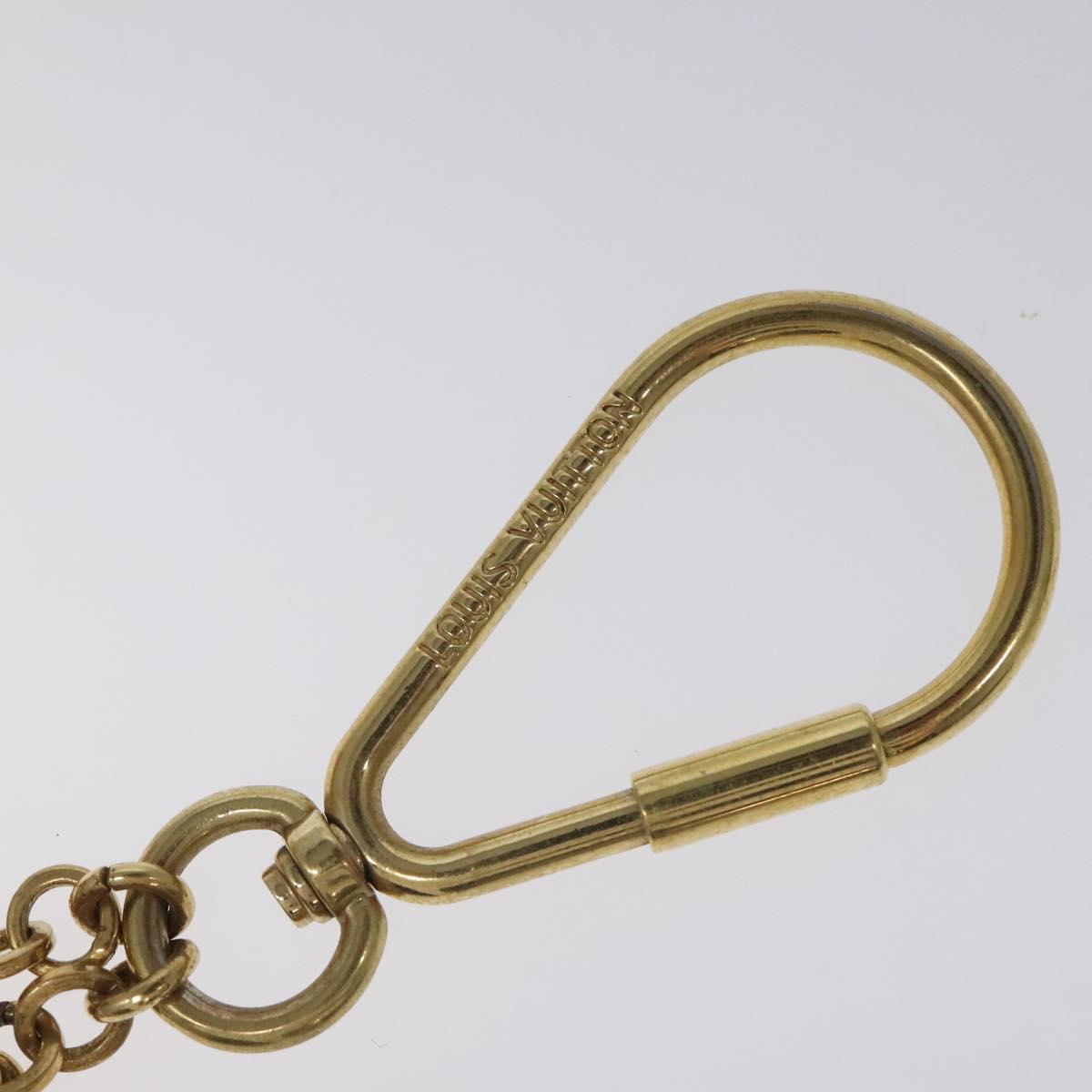 LOUIS VUITTON Porte Cles Puzzle Charm metal Gold M65218 LV Auth 112880