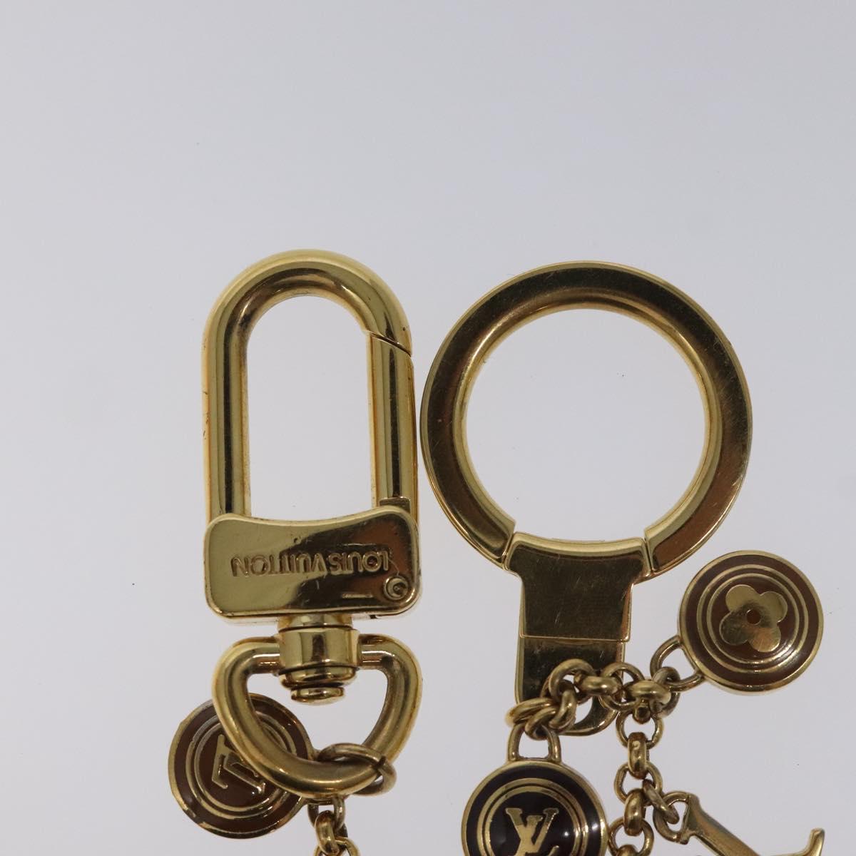 LOUIS VUITTON Porte Cles Chainne Pastille Key Holder Gold M65386 LV Auth 112882