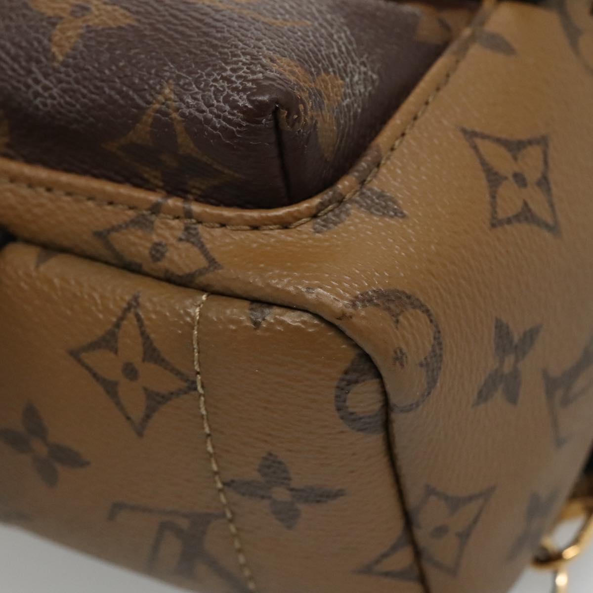 LOUIS VUITTON Monogram Reverse Palm Springs Mini Backpack M42411 LV Auth 112894