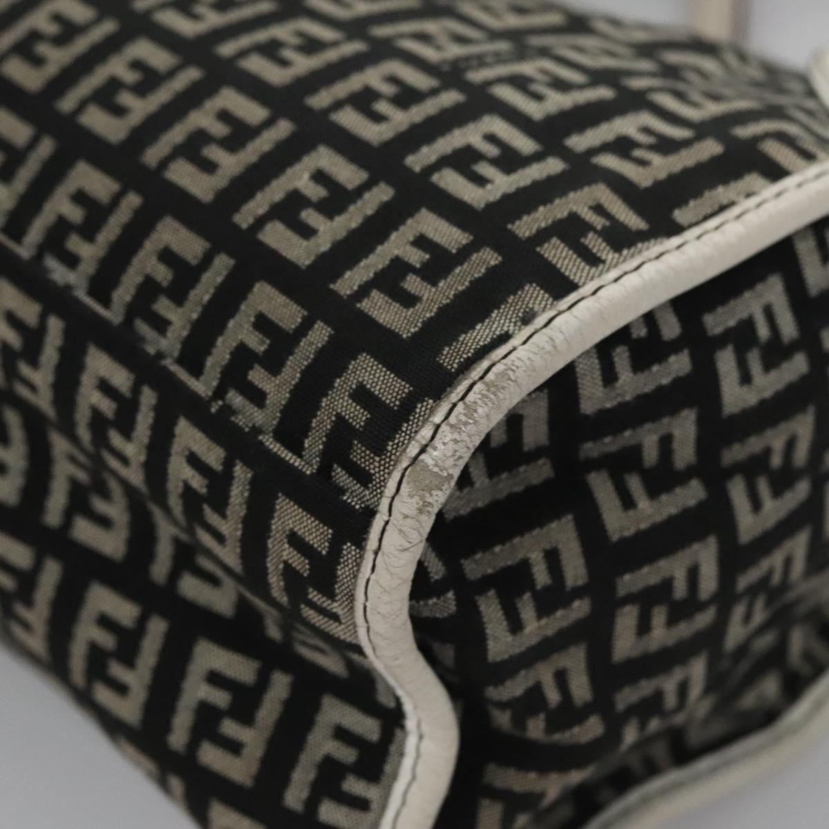FENDI Zucchino Canvas Hand Bag Black Auth 112924