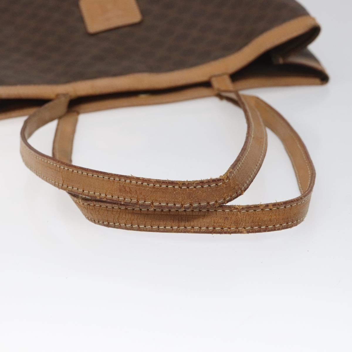 CELINE Macadam Canvas Tote Bag PVC Brown Auth 112928