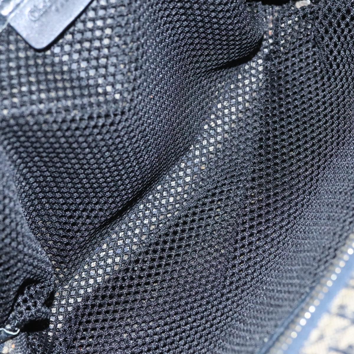 Christian Dior Trotter Canvas Hand Bag Navy Auth 112936