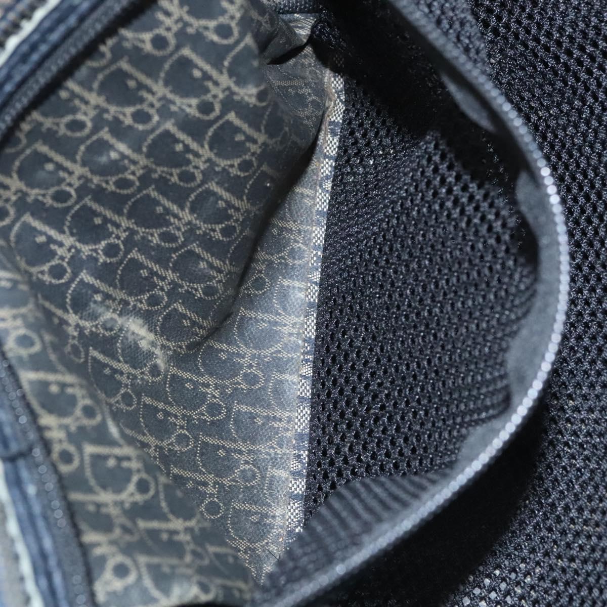 Christian Dior Trotter Canvas Hand Bag Navy Auth 112936