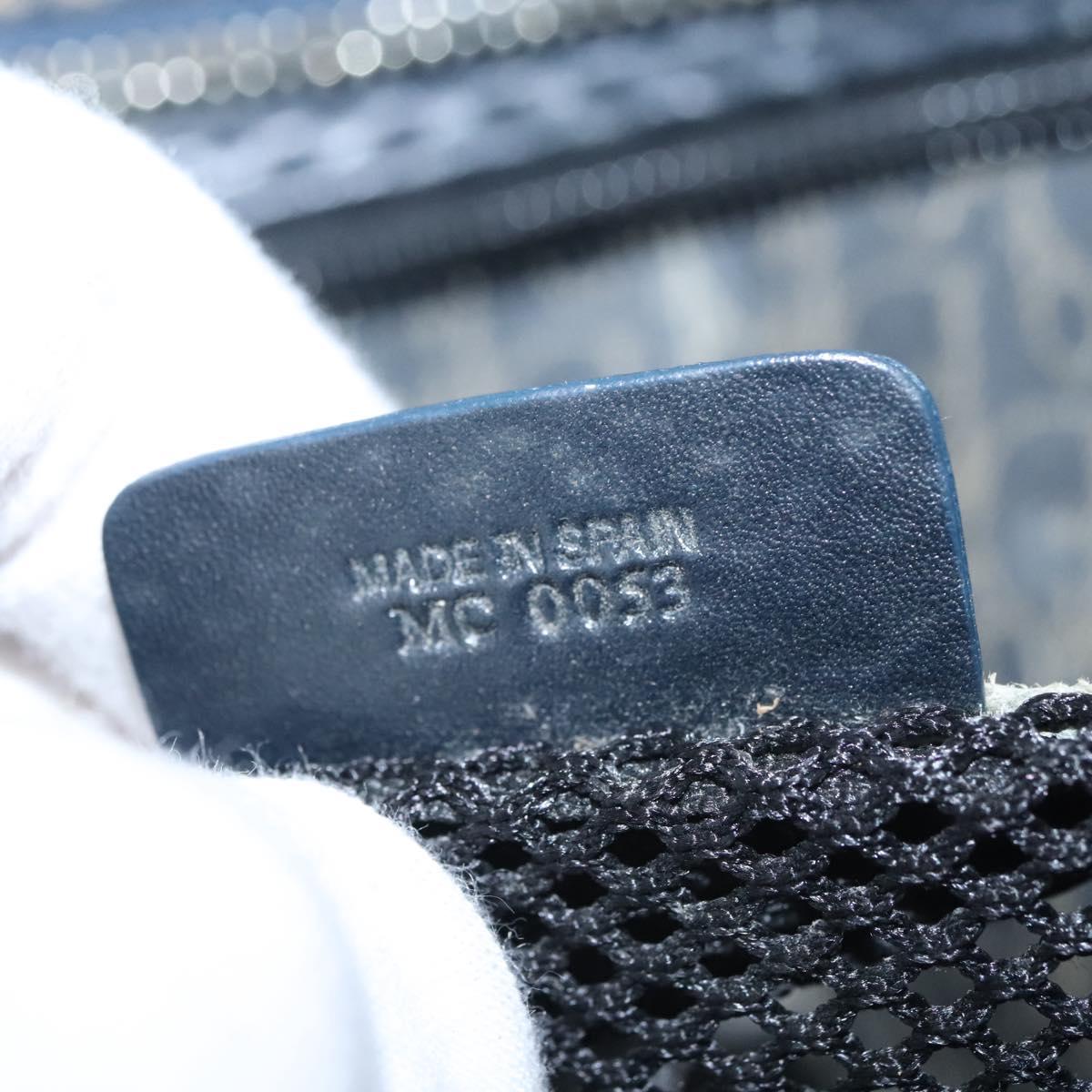 Christian Dior Trotter Canvas Hand Bag Navy Auth 112936