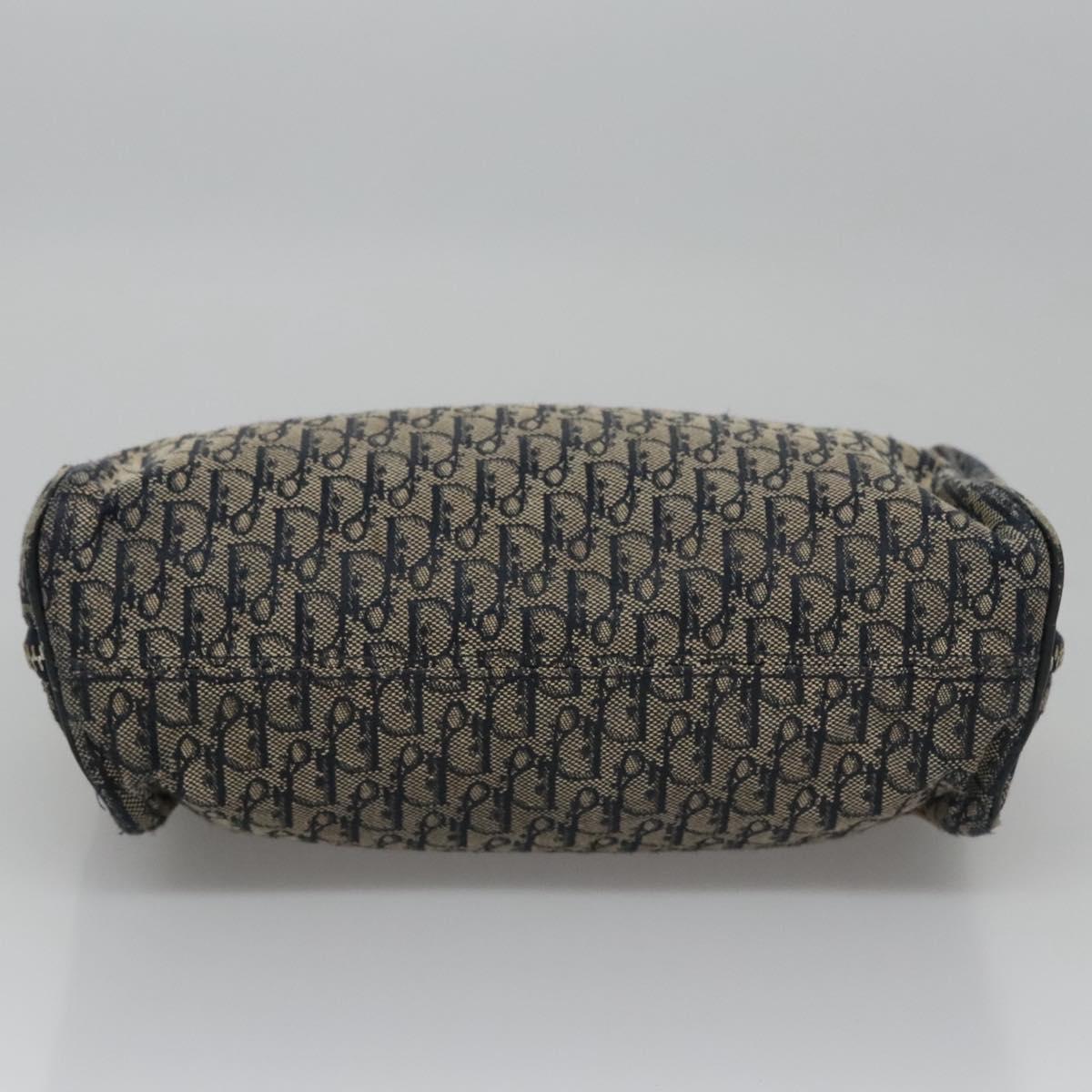 Christian Dior Trotter Canvas Hand Bag Navy Auth 112936