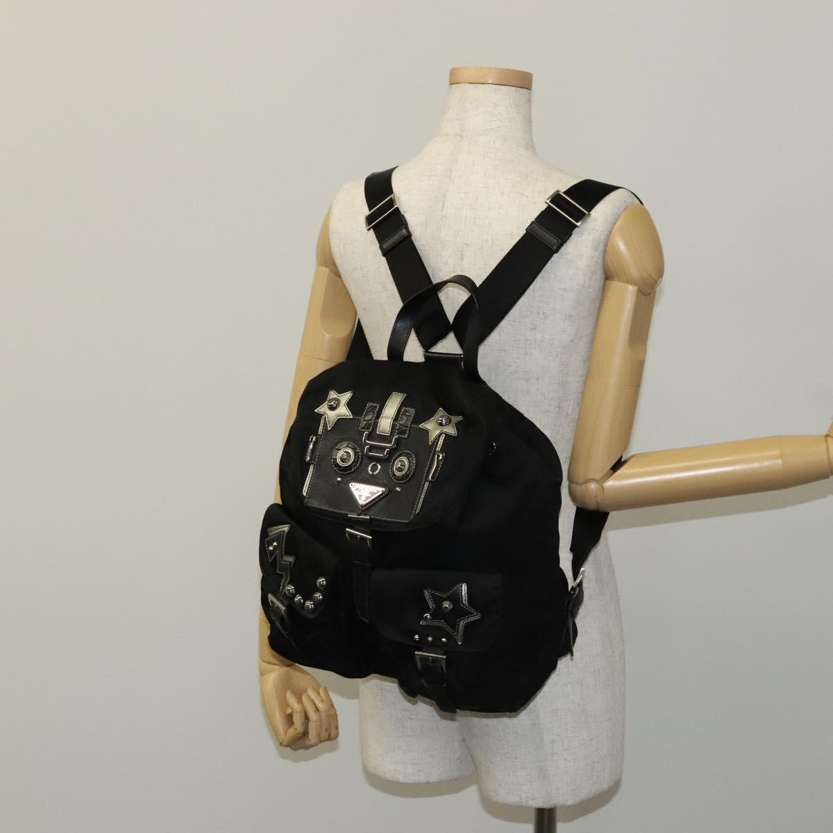 PRADA Backpack Nylon Black Auth 112941V