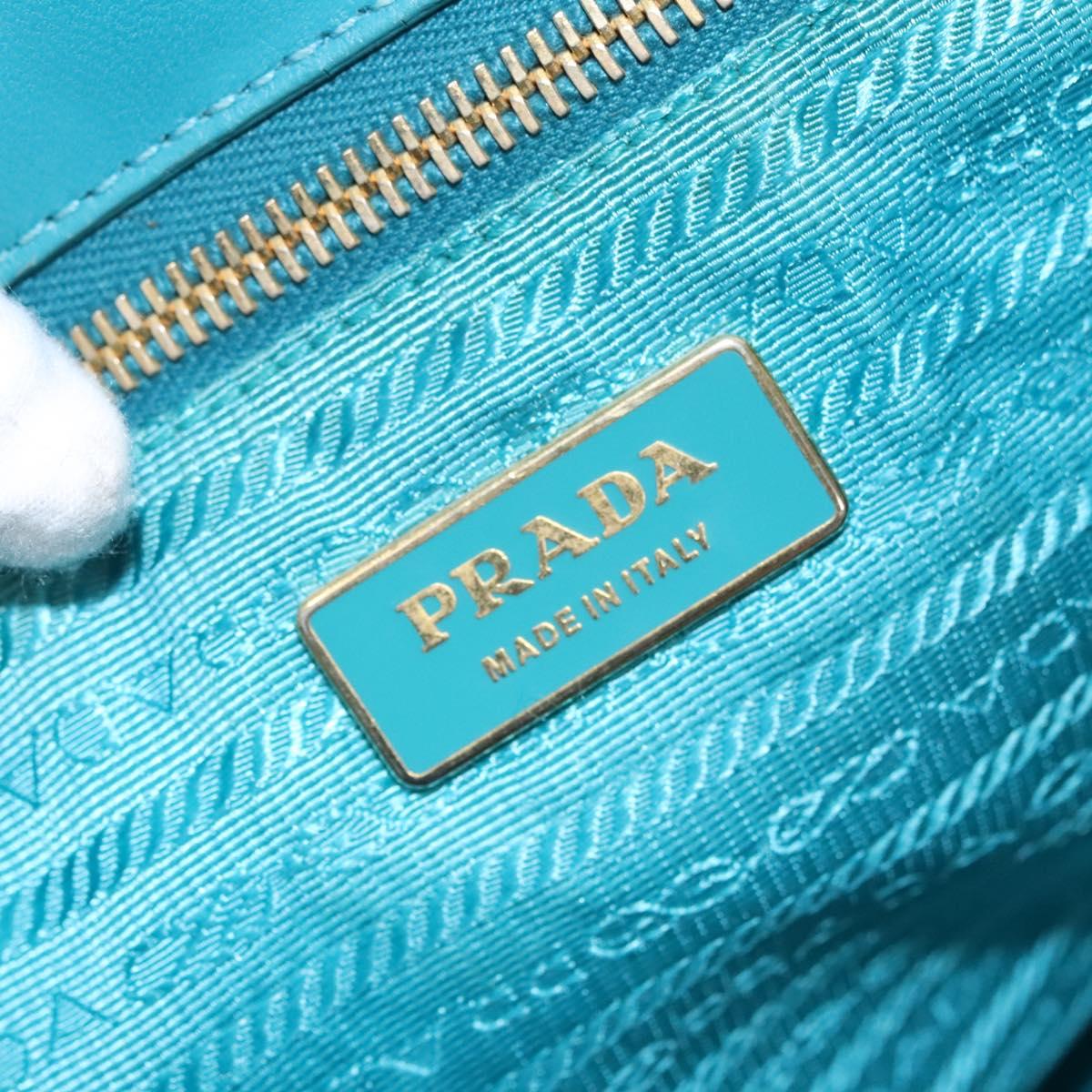 PRADA Hand Bag Nylon Green Auth 112942