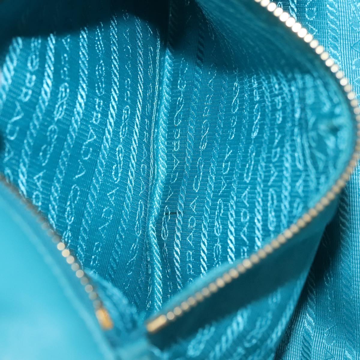 PRADA Hand Bag Nylon Green Auth 112942