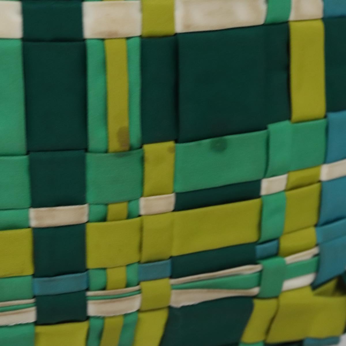 PRADA Hand Bag Nylon Green Auth 112942