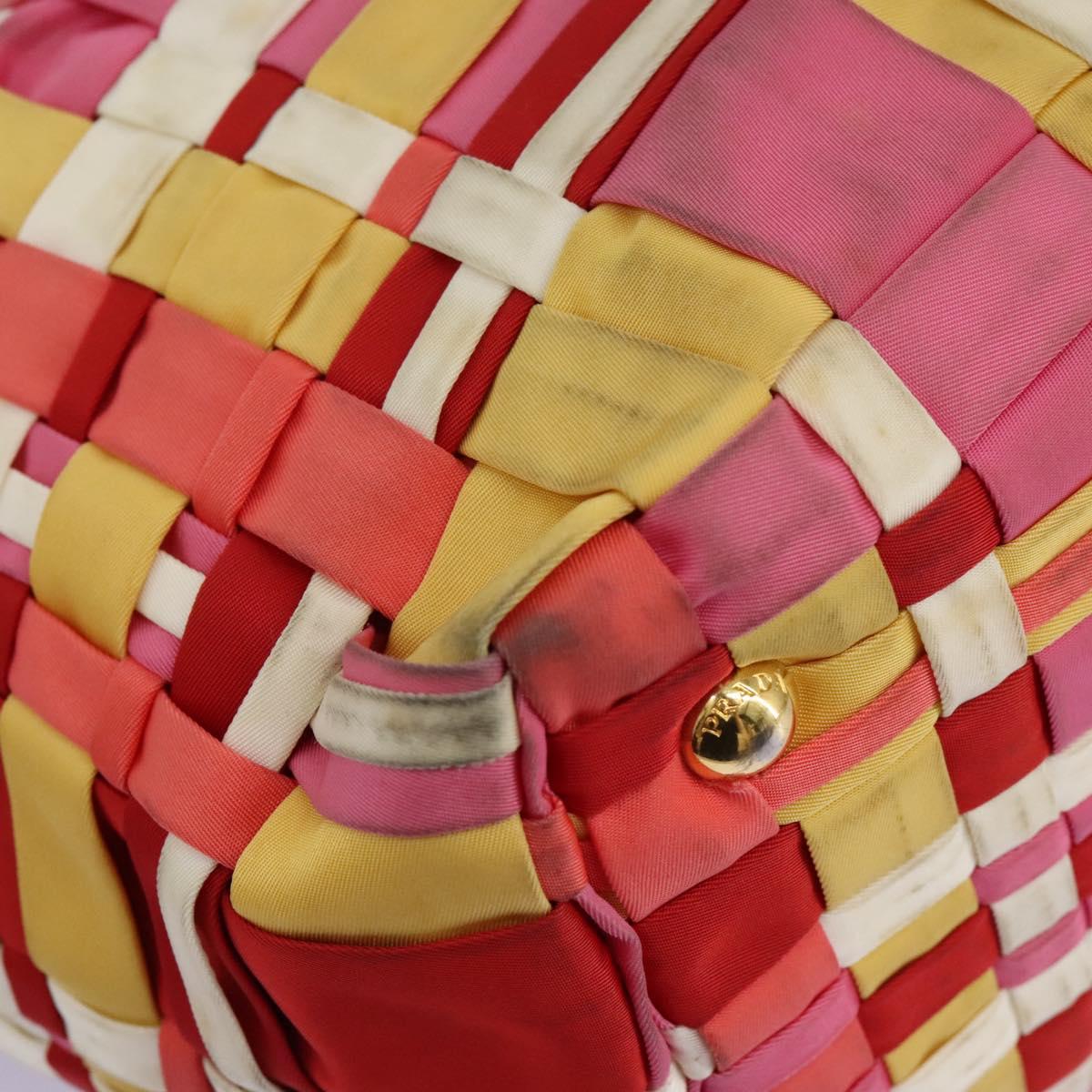 PRADA Hand Bag Nylon 2way Red Auth 112943