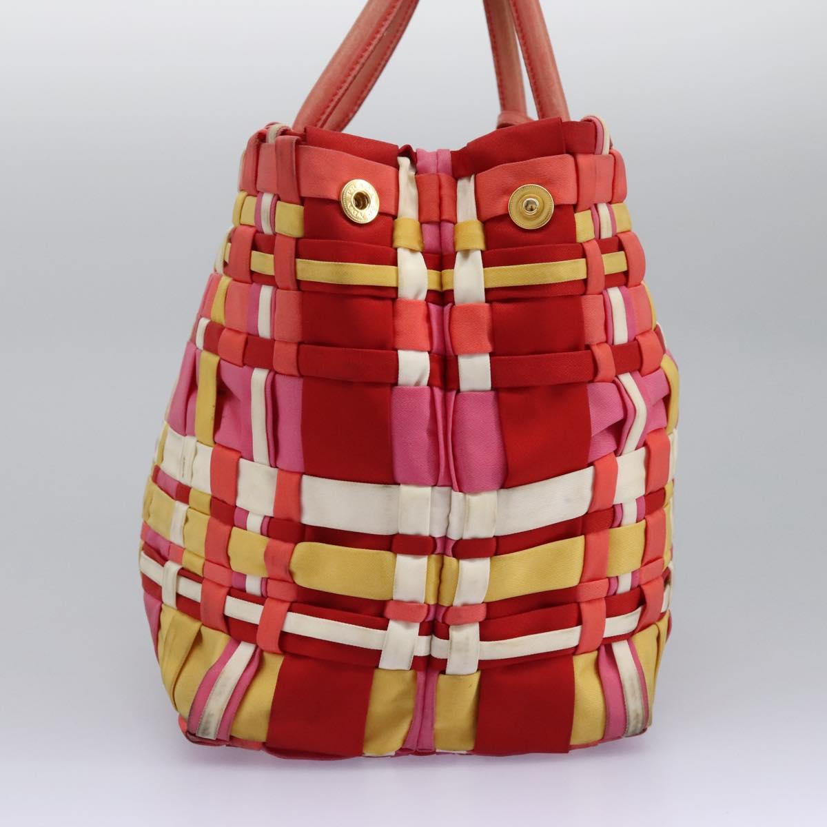 PRADA Hand Bag Nylon 2way Red Auth 112943