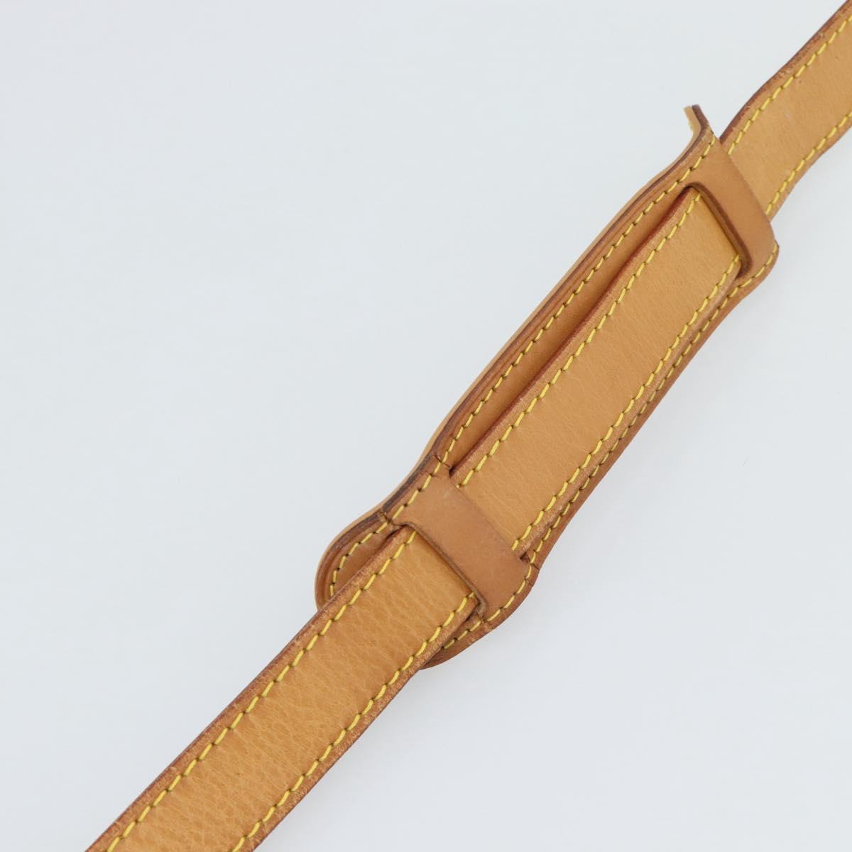 LOUIS VUITTON Adjustable Shoulder Strap Leather 36.6""-43.7"" Beige Auth 112950