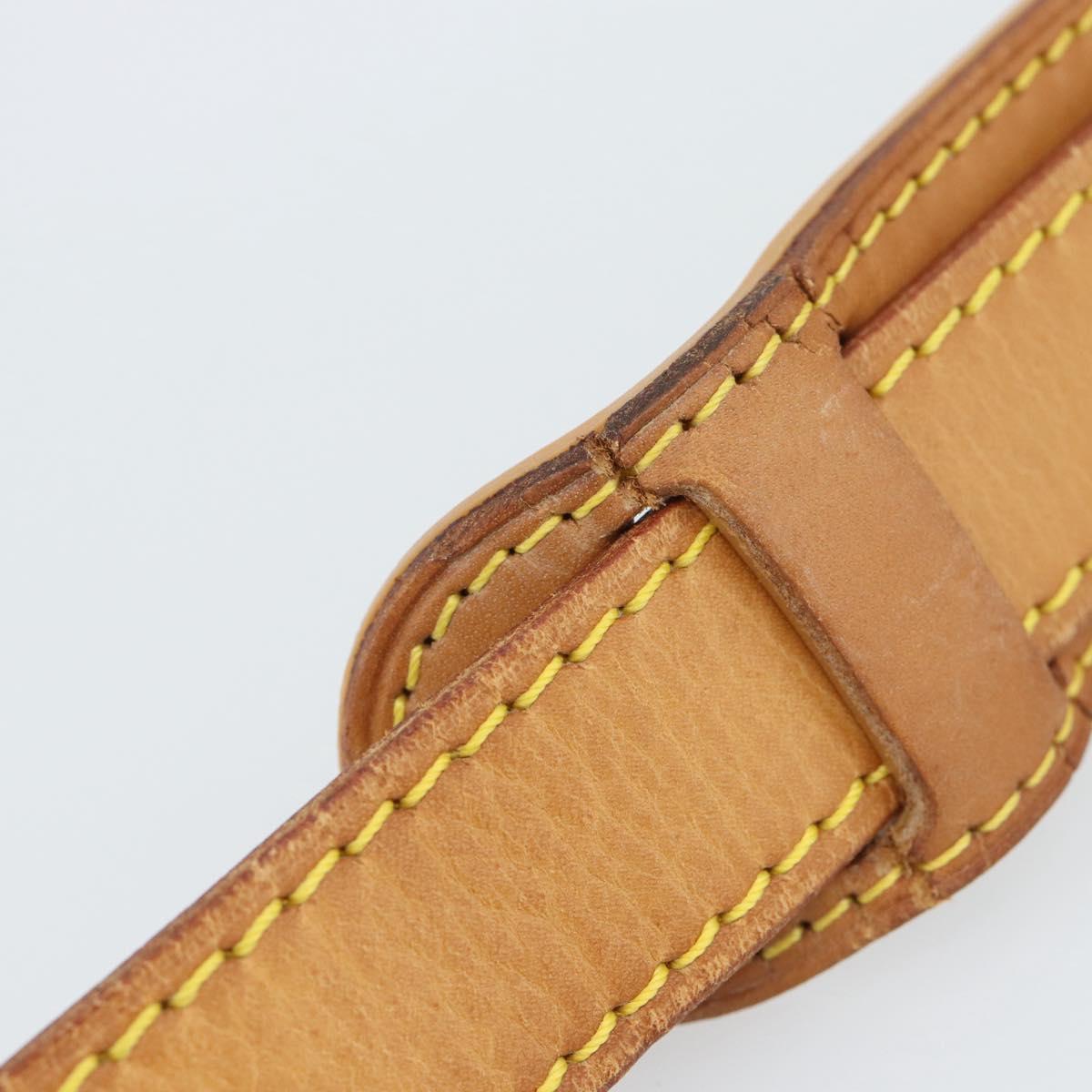 LOUIS VUITTON Adjustable Shoulder Strap Leather 36.6""-43.7"" Beige Auth 112950