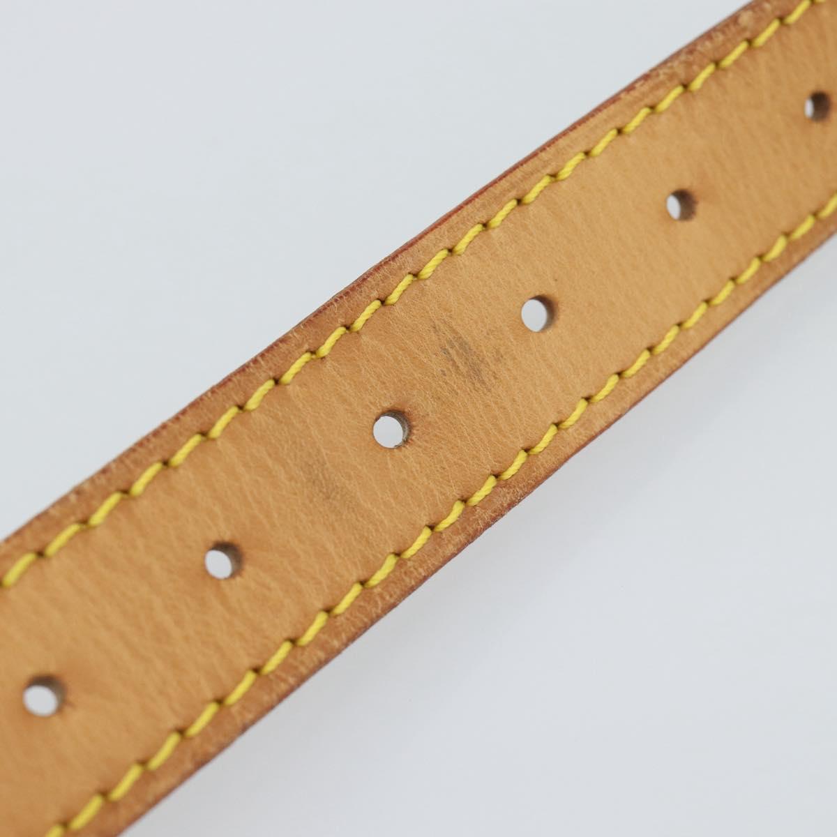 LOUIS VUITTON Adjustable Shoulder Strap Leather 36.6""-43.7"" Beige Auth 112950