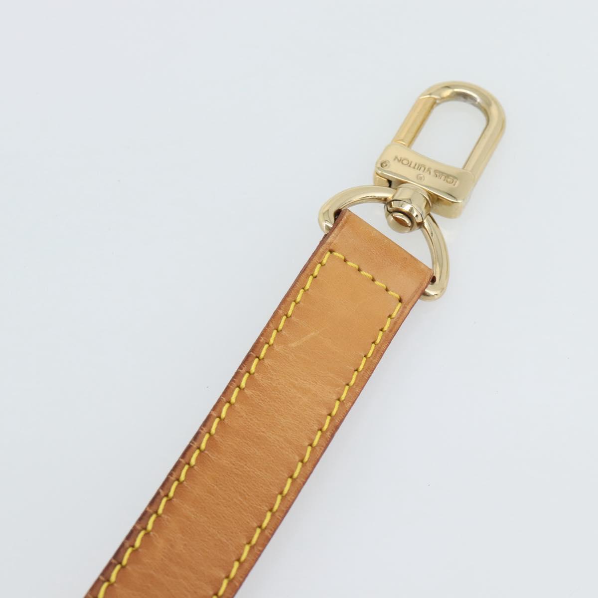 LOUIS VUITTON Adjustable Shoulder Strap Leather 36.6""-43.7"" Beige Auth 112950