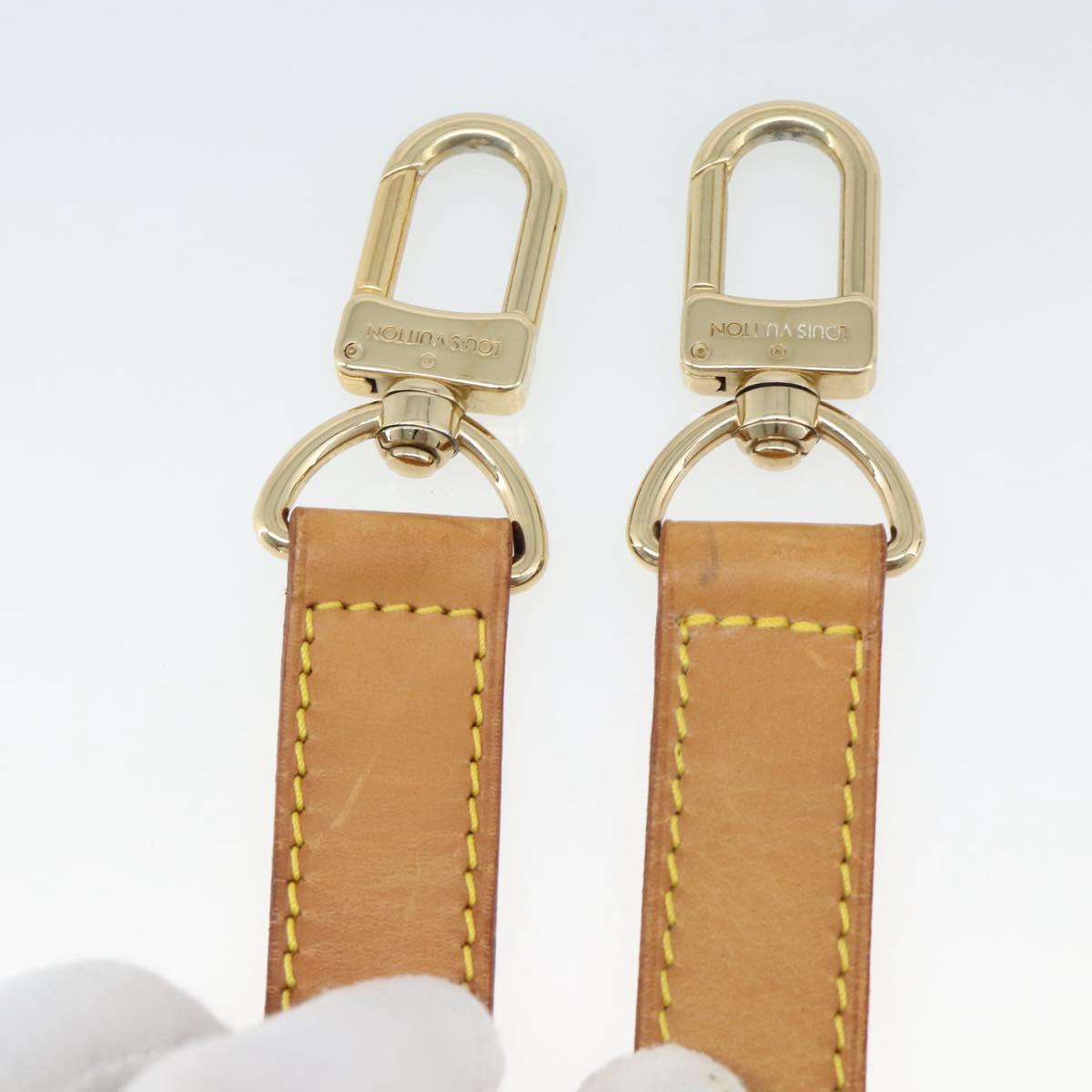 LOUIS VUITTON Adjustable Shoulder Strap Leather 36.6""-43.7"" Beige Auth 112950