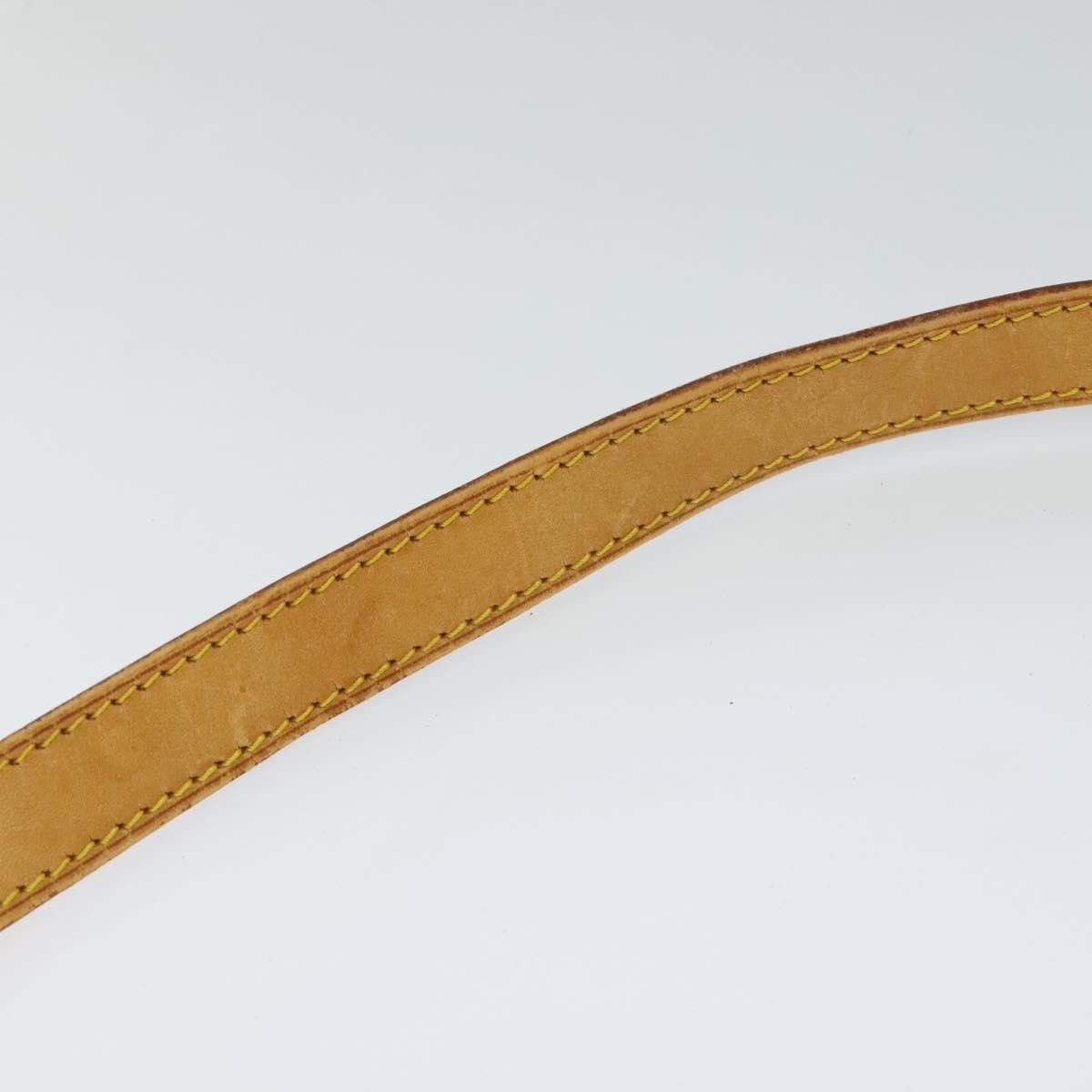 LOUIS VUITTON Adjustable Shoulder Strap Leather 36.6""-43.7"" Beige Auth 112950