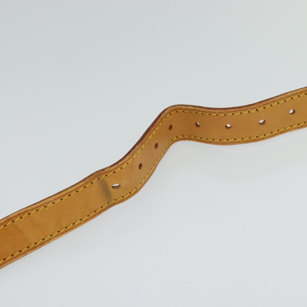 LOUIS VUITTON Adjustable Shoulder Strap Leather 36.6""-43.7"" Beige Auth 112950
