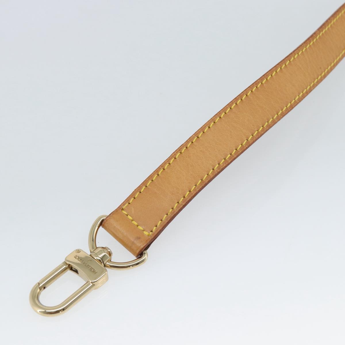 LOUIS VUITTON Adjustable Shoulder Strap Leather 36.6""-43.7"" Beige Auth 112950