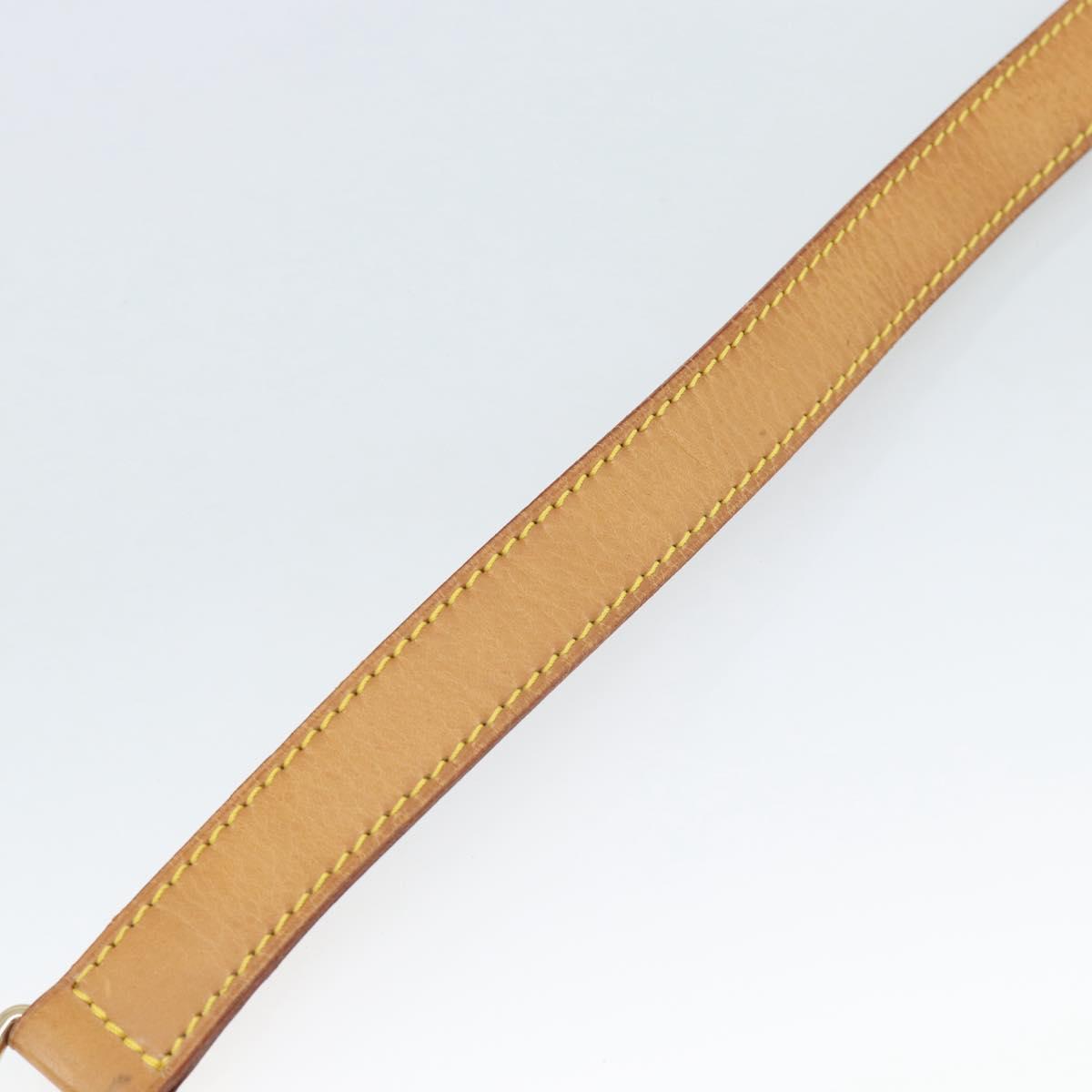 LOUIS VUITTON Adjustable Shoulder Strap Leather 36.6""-43.7"" Beige Auth 112950