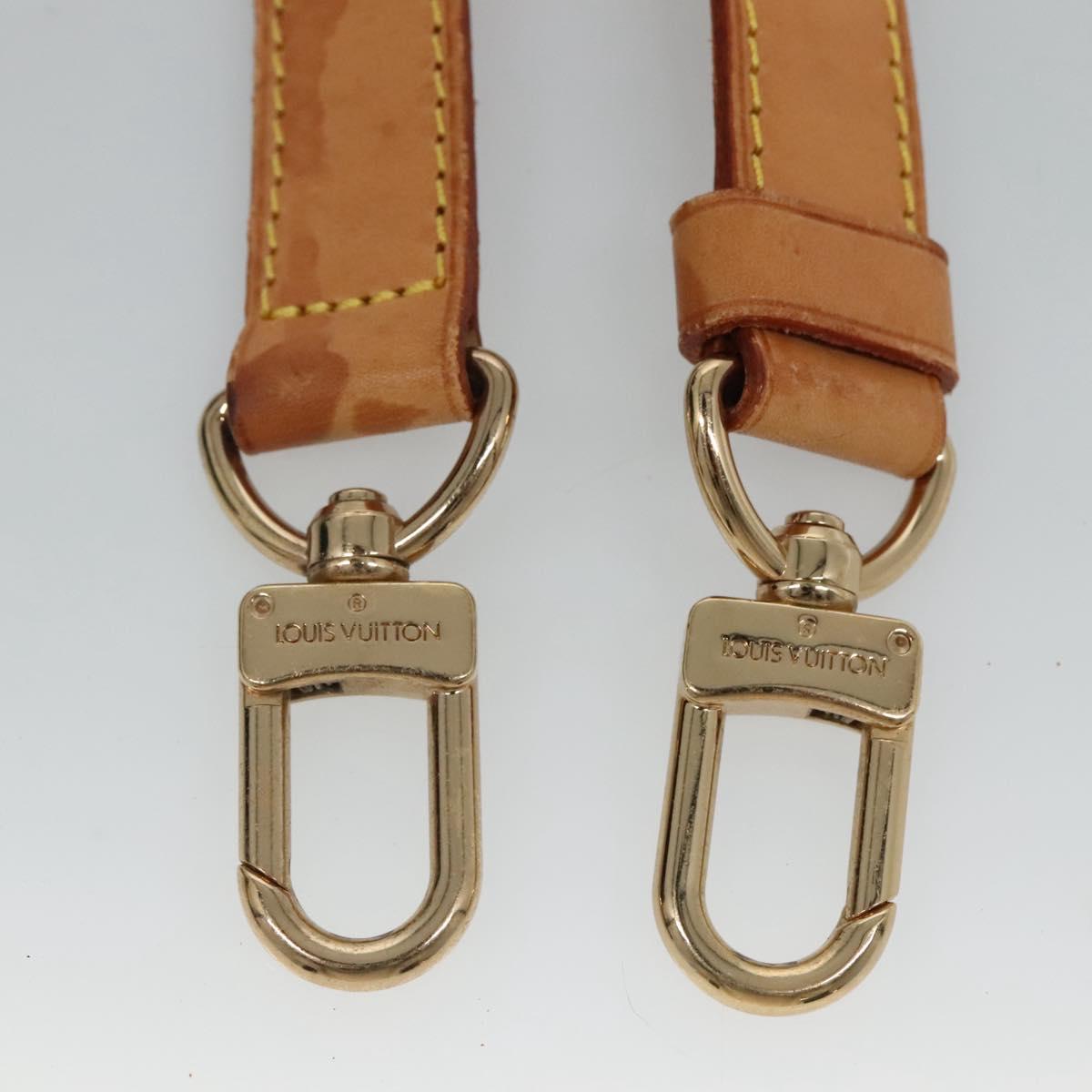 LOUIS VUITTON Adjustable Shoulder Strap Leather 36.2""""""""-43.3"""""""" Beige Auth 112956
