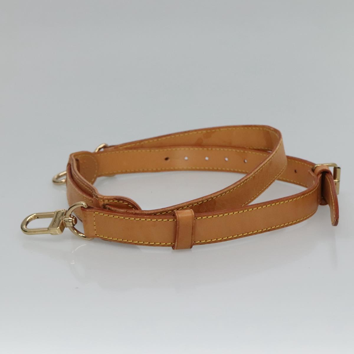 LOUIS VUITTON Adjustable Shoulder Strap Leather 36.2""""""""-43.3"""""""" Beige Auth 112956
