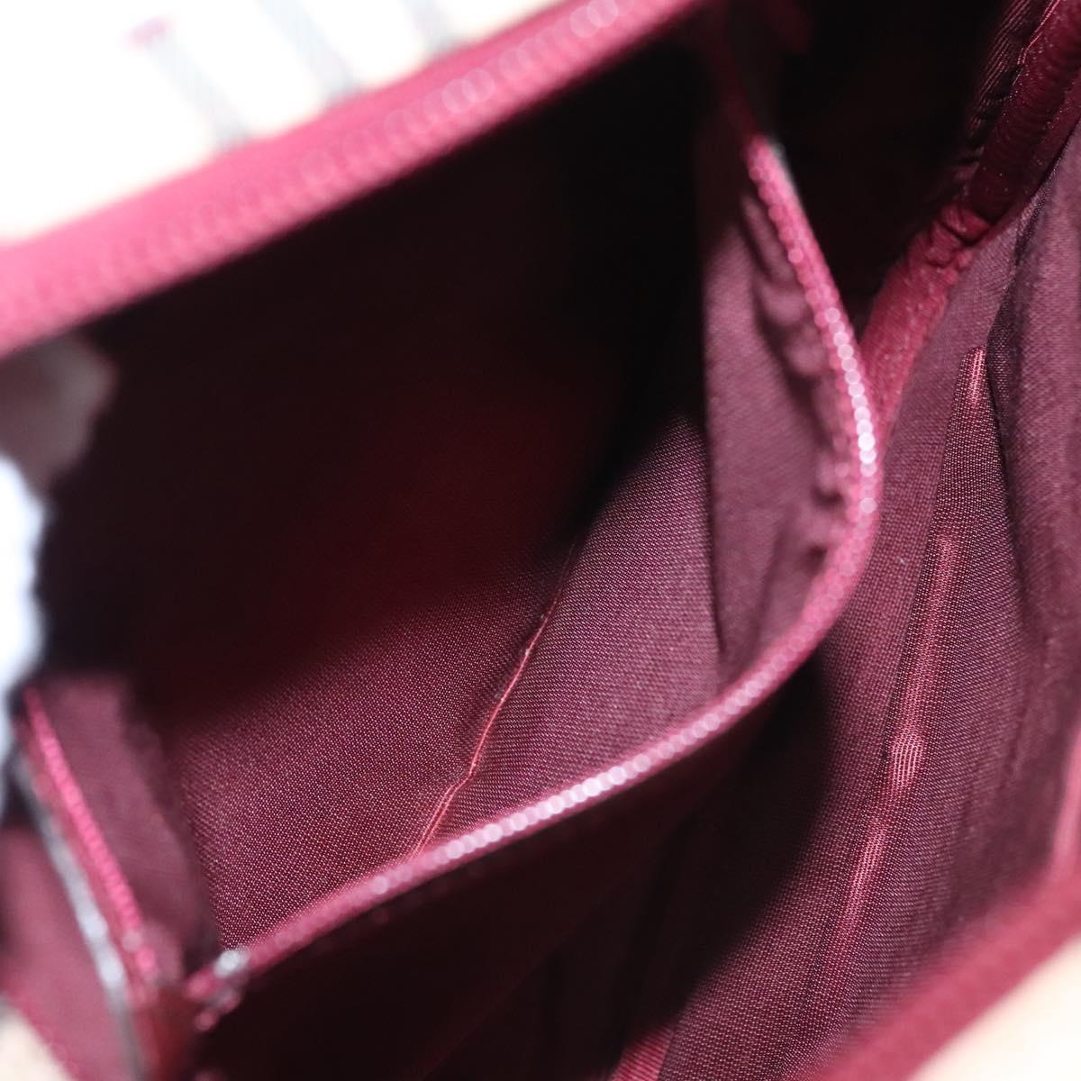 BURBERRY Nova Check Shoulder Bag Canvas Beige Red Auth 112999