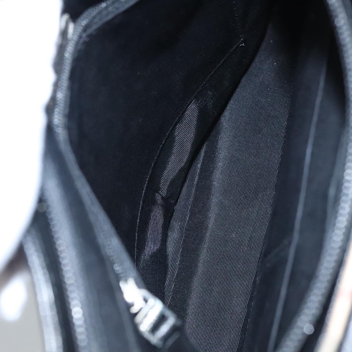 BURBERRY Nova Check Shoulder Bag Canvas Beige Black Auth 113000