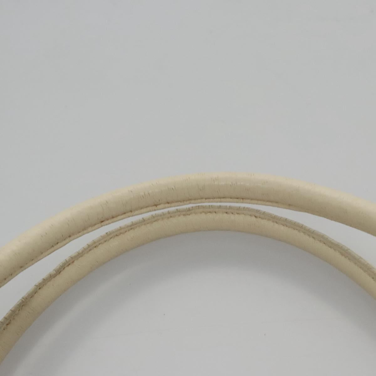 Salvatore Ferragamo Gancini Basket Bag Rattan Leather Brown gold Auth 113007