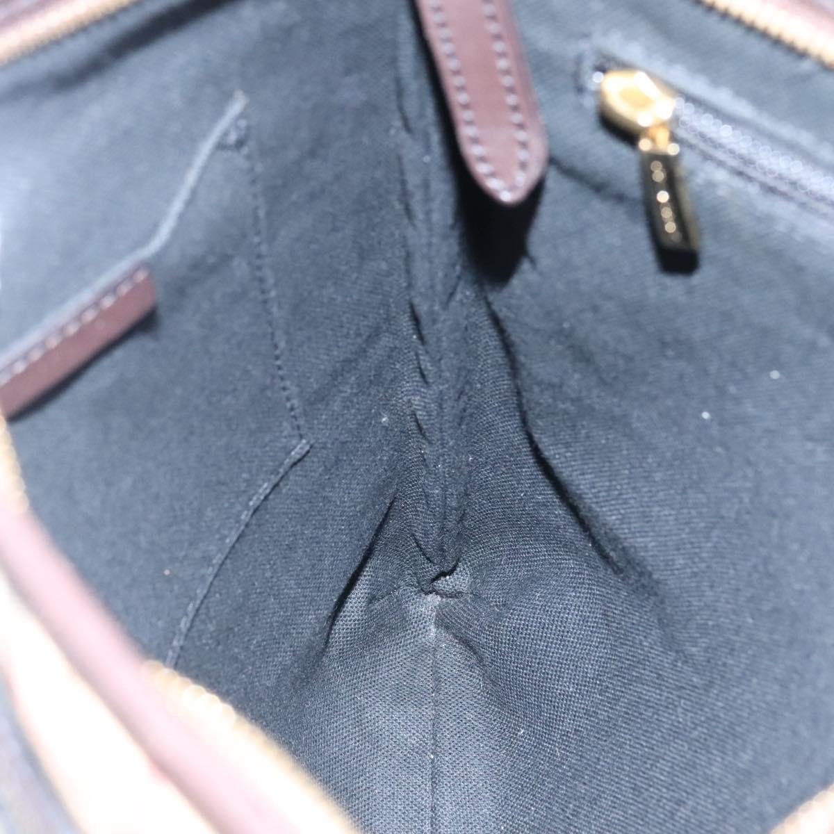 BURBERRY Nova Check Shoulder Bag PVC Leather Beige Auth 113037