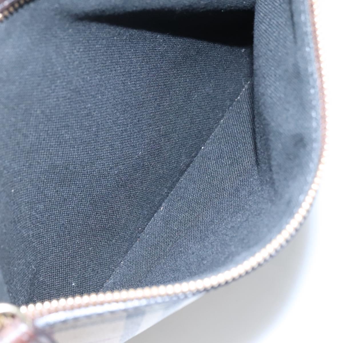 BURBERRY Nova Check Shoulder Bag PVC Leather Beige Auth 113037