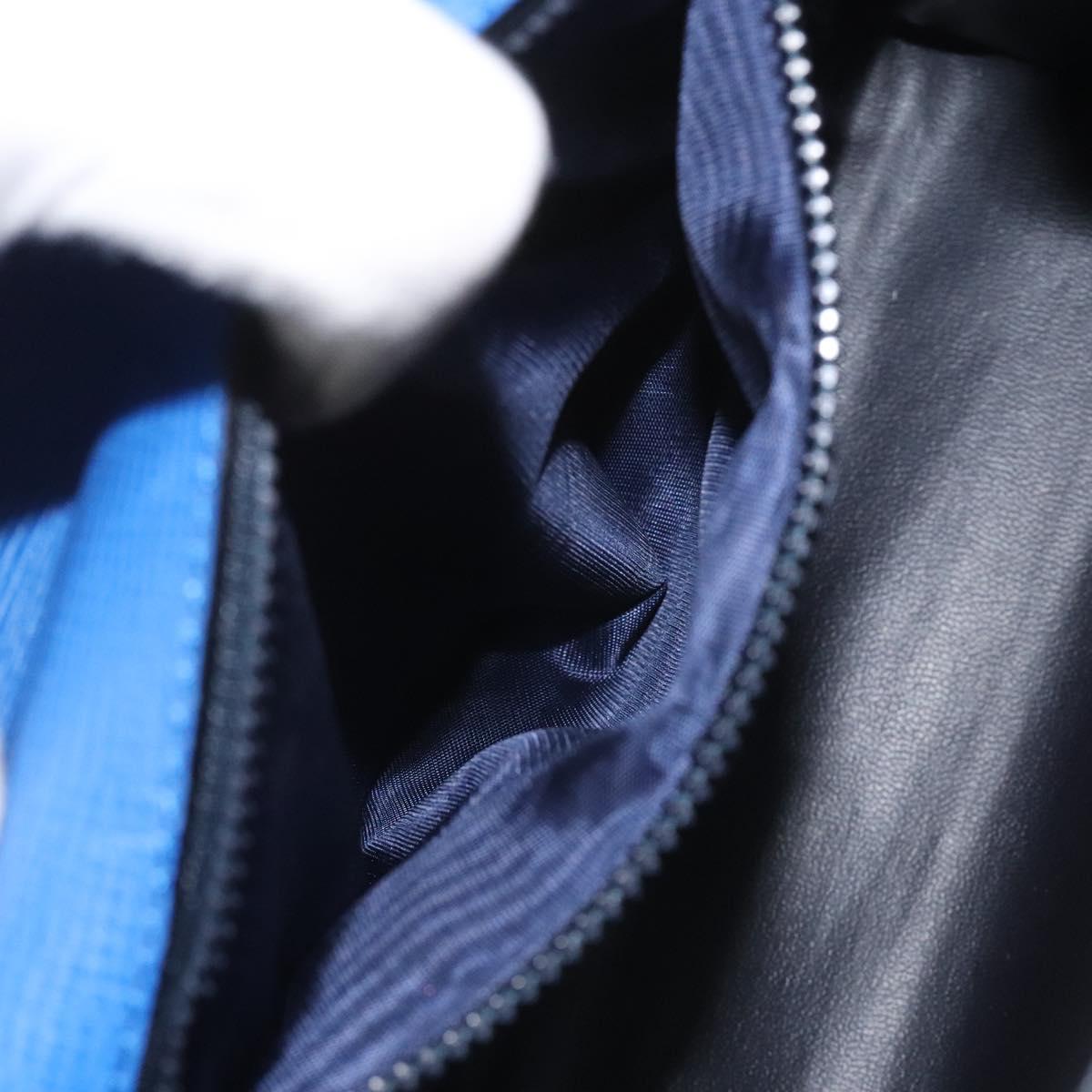 CELINE Hand Bag Leather 2way Blue Auth 113042V