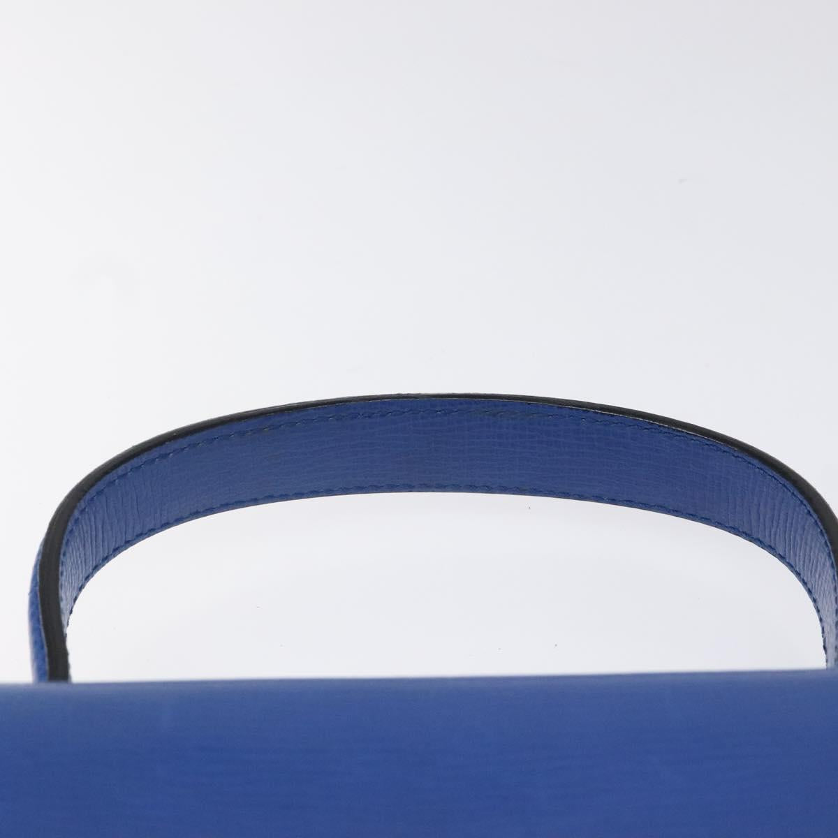 CELINE Hand Bag Leather 2way Blue Auth 113042V