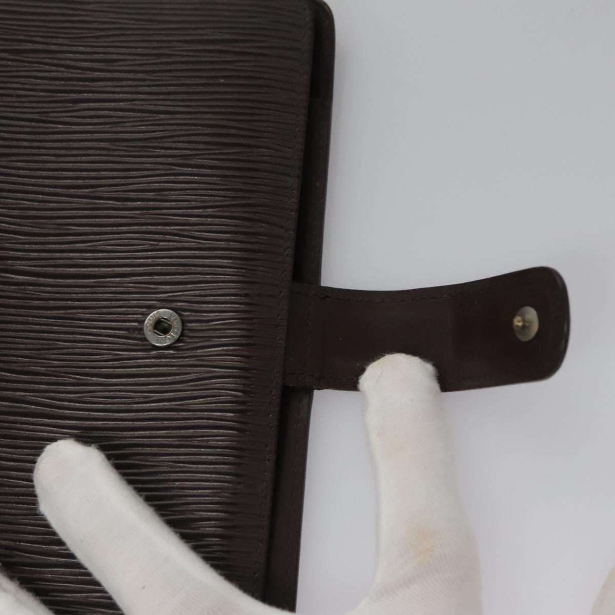 LOUIS VUITTON Epi Agenda MM Day Planner Cover Mocha R2004D LV Auth 113051