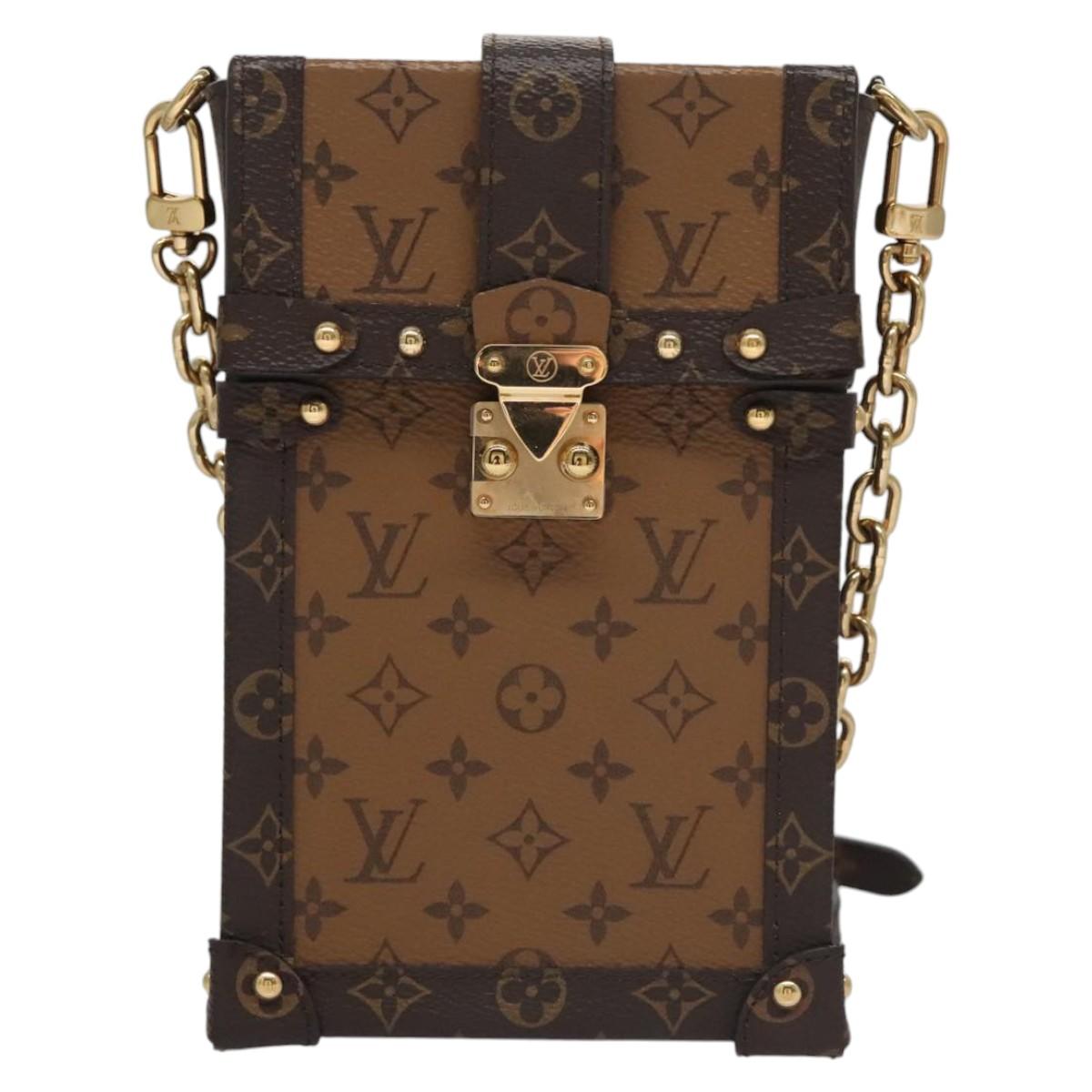 LOUIS VUITTON Reverse Pochette Trunk Vertical Shoulder Bag M67873 Auth 113104A