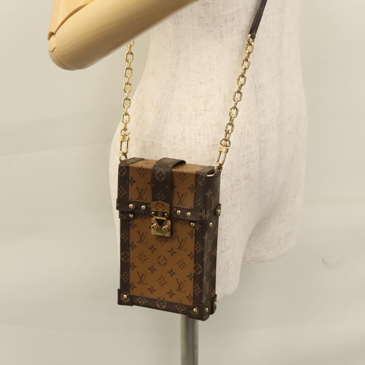 LOUIS VUITTON Reverse Pochette Trunk Vertical Shoulder Bag M67873 Auth 113104A