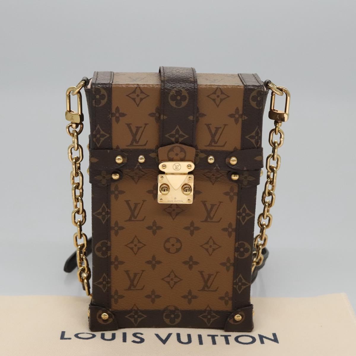 LOUIS VUITTON Reverse Pochette Trunk Vertical Shoulder Bag M67873 Auth 113104A
