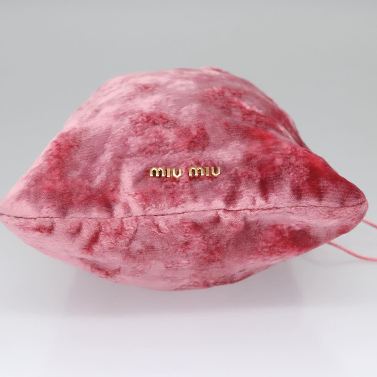 Miu Miu Pouch Velor Pink Auth 113113V