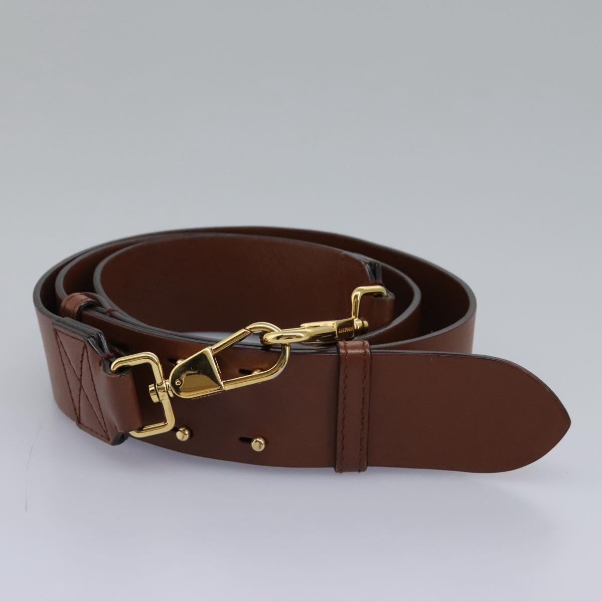 BURBERRY Monogram Stripe Shoulder Bag PVC Leather Brown Auth 113137V