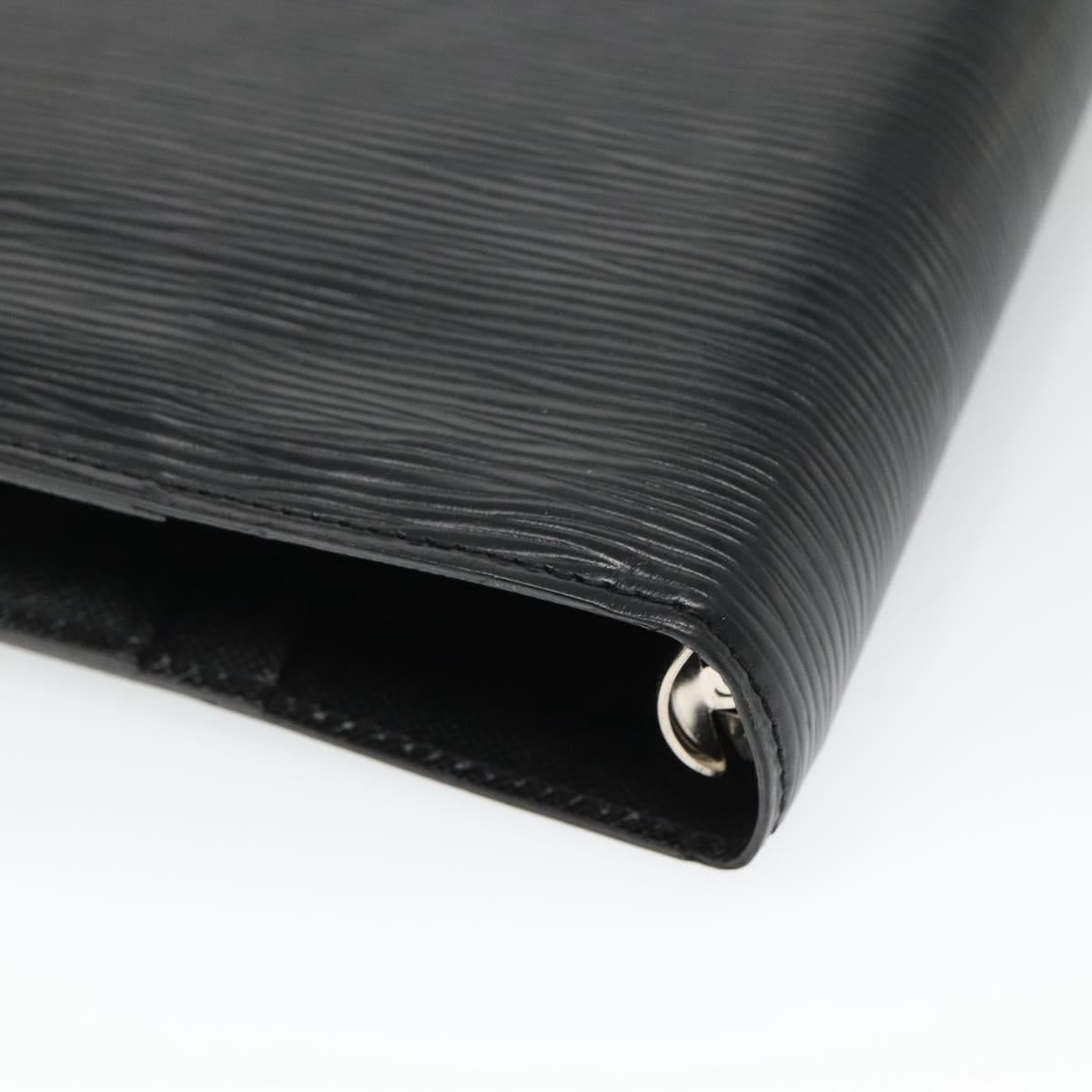 LOUIS VUITTON Epi Agenda GM Day Planner Cover Black R20212 LV Auth 113188