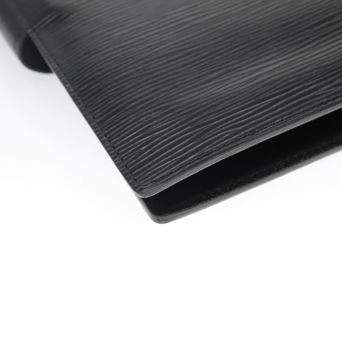 LOUIS VUITTON Epi Agenda GM Day Planner Cover Black R20212 LV Auth 113188