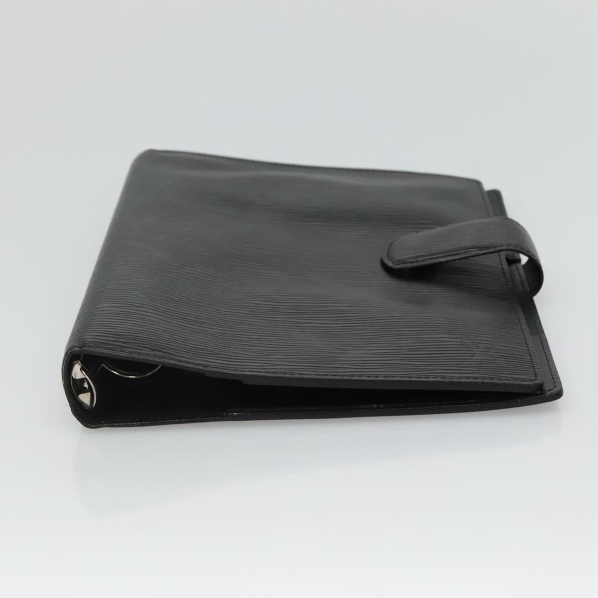 LOUIS VUITTON Epi Agenda GM Day Planner Cover Black R20212 LV Auth 113188