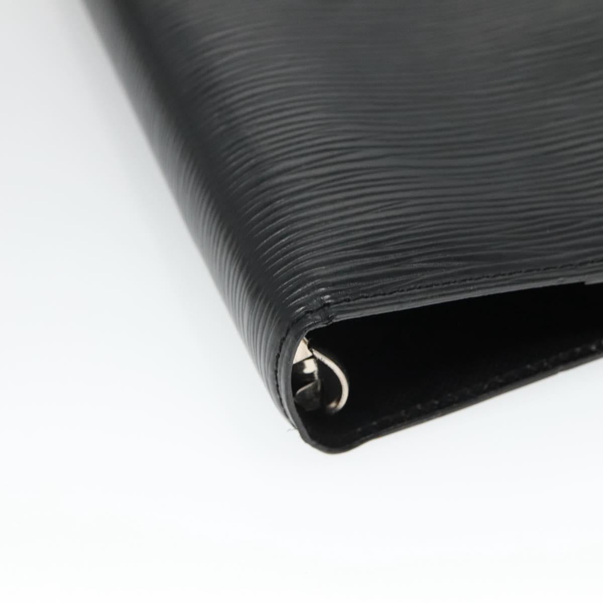 LOUIS VUITTON Epi Agenda GM Day Planner Cover Black R20212 LV Auth 113188